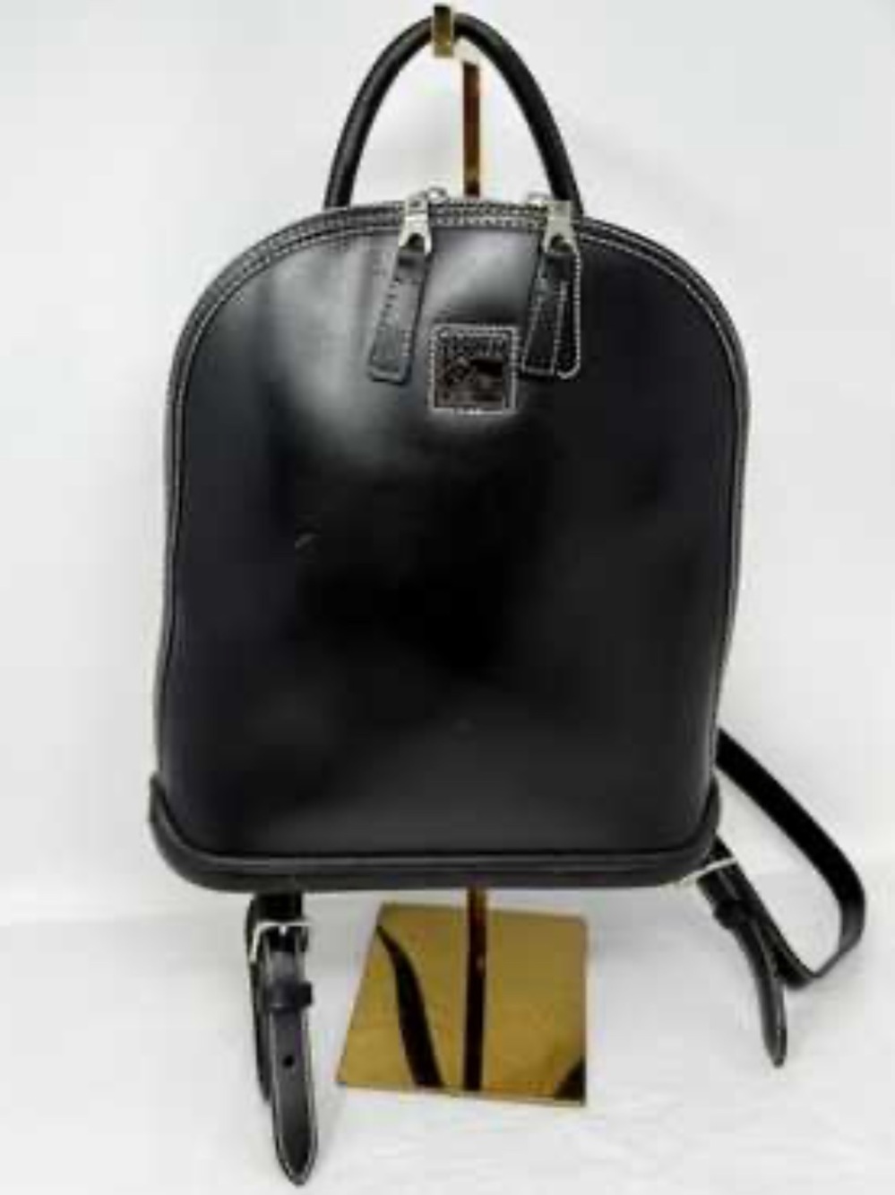 Dooney & Bourke Vintage Y2K Black Leather Mini Backpack with Logo Plaque - Picture 8 of 13